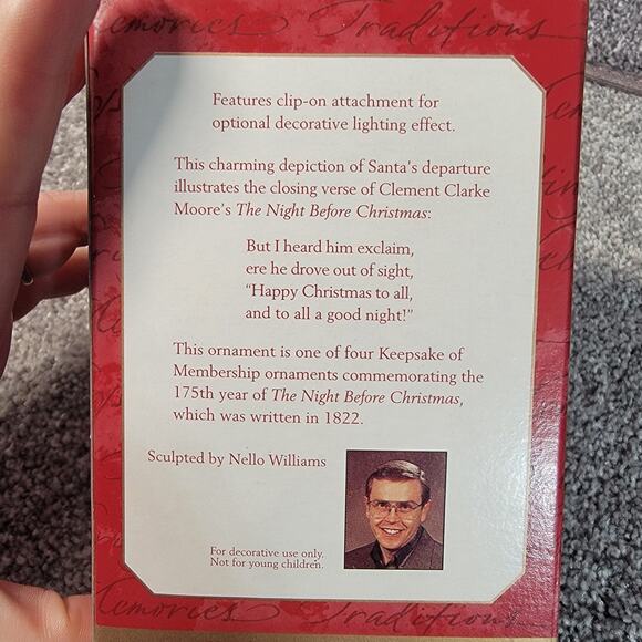 Hallmark 1997 Collectors Ornament Mouse Reindeer Happy Christmas to All - Picture 6 of 6